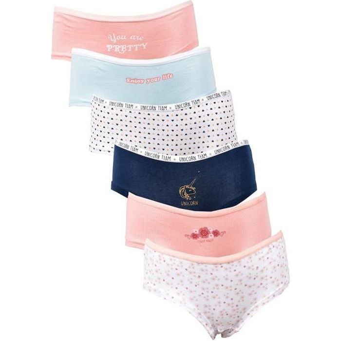 Pack De Shorty Ozabi Lingerie Fille Funny Girl Couleurs Pack De Shorty