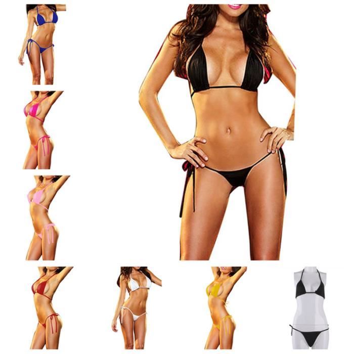 Ensemble De Bikini Maillot De Bain Sexy Pour Femmes Micro String G