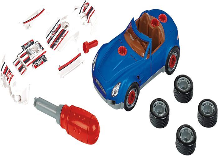 Theo Klein 8010 Hot Wheels Car Tuning Set I Jeu de Construction I avec Tournevis 6 éléments de
