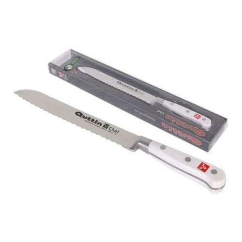Serrated Knife Chef Quttin Acier inoxydable Blanc (20 Cm)