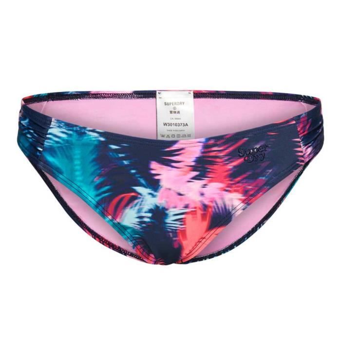 Superdry Vintage Ruched Bikini Brief Boxer Fluro Tropic Femme