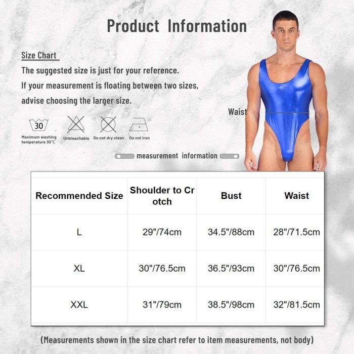 Iixpin Homme Bodysuit M Tallique Sexy Brillant Lingerie Wetlook Costume