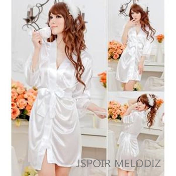 Sous V Tements Femme Lingerie Sexy Satin Dentelle De Soie Nuisette Chemise De Nuit Set Souple