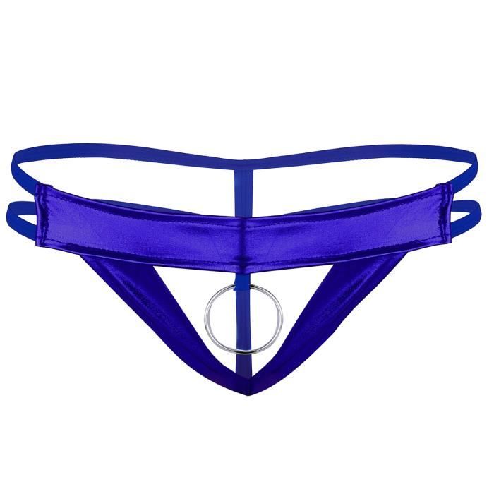 String Homme G string Sous vêtement Sexy Lingerie Slip Ficelle Ouvert