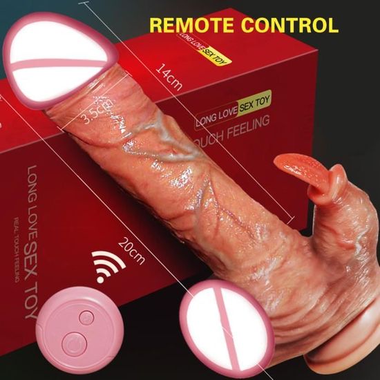 Gode T Lescopique R Aliste Vibrateur Sex Toys Pour Femmes Grand P Nis