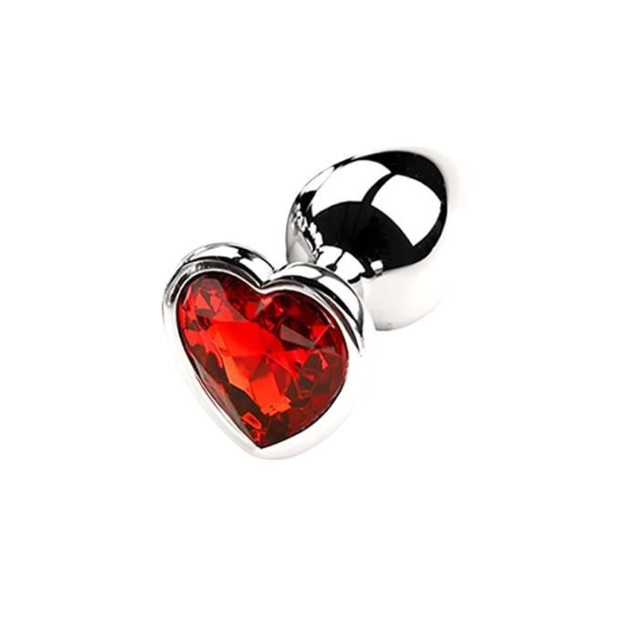 Plug Anal en acier inoxydable toucher lisse Mini taille en forme de cœur en métal intime