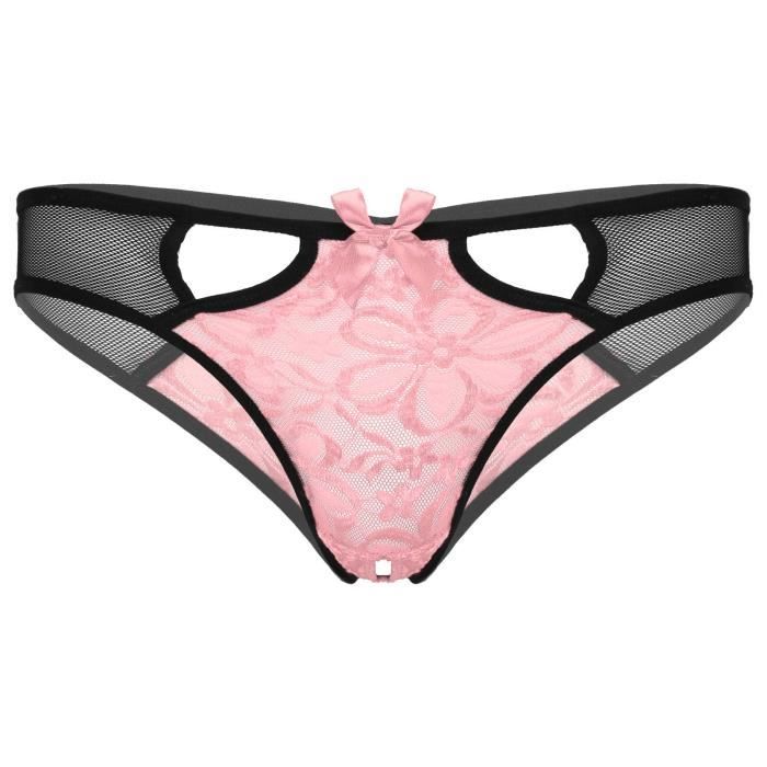 Yonghs Fr Slip Homme Dentelle Sexy String Sissy Lingerie Erotique
