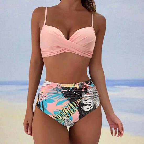 Mode femmes impression Sexy Bikini Push Up rembourré maillot de bain
