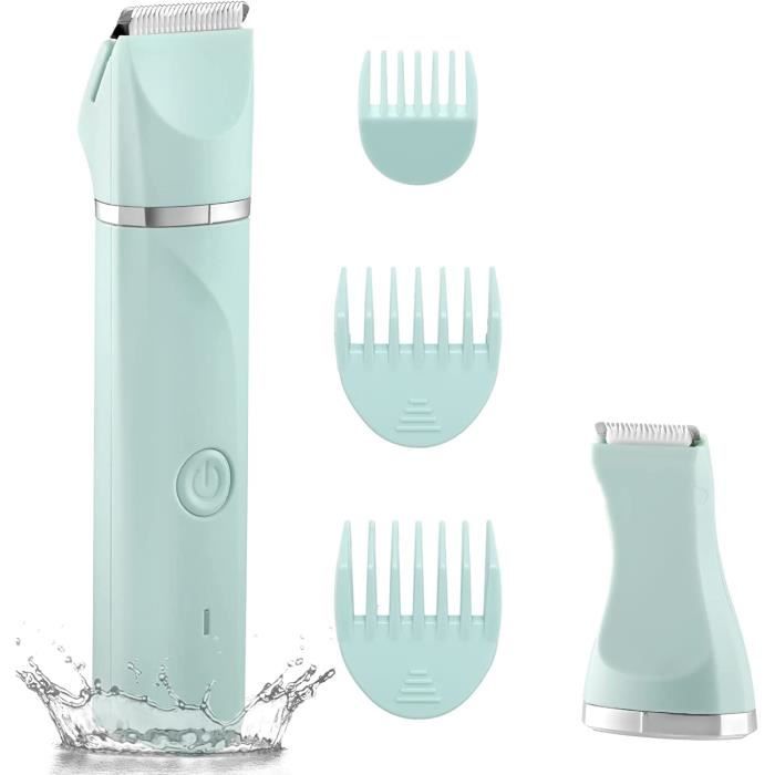 Tondeuse de bikini étanche pour femme Rasoir électrique rechargeable