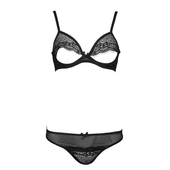 Yizyif Femme Ensemble Lingerie Sexy Ouvert Sein Nu Soutien Gorge