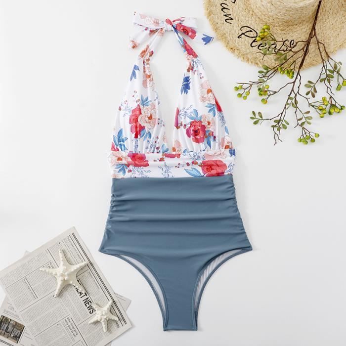 Nouveau maillot de bain femme sexy dos nu une pièce Bikini bloc de