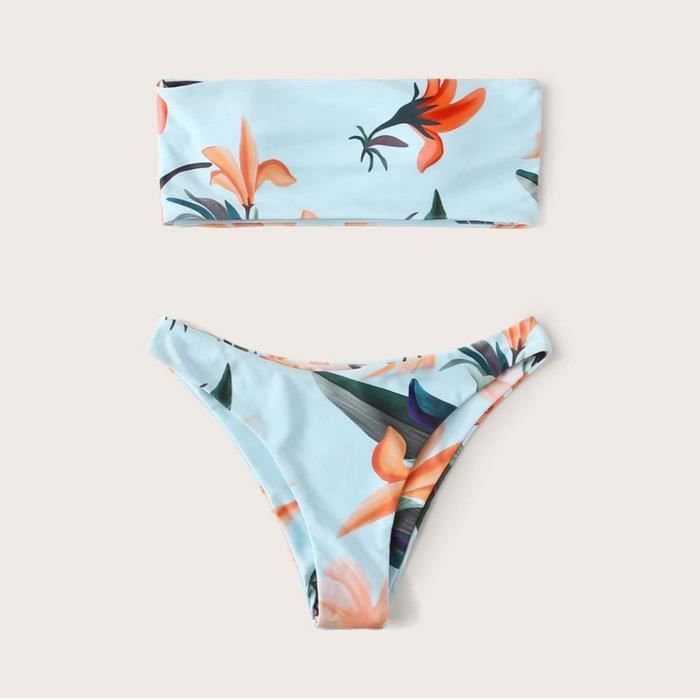 Maillot De Bain Femmes Imprime Sexy Bikini Push Up Rembourr Ensemble