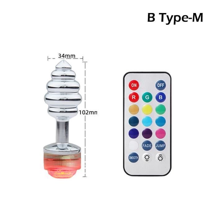 Godemichet Anal Avec T L Commande Sans Fil Jouet Bdsm Led Dilatateur
