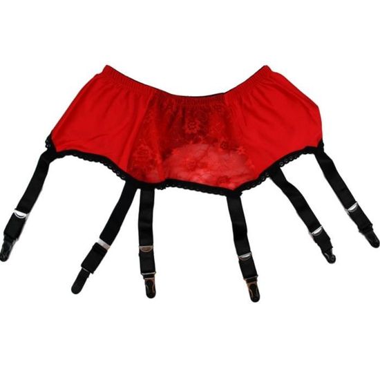 Premier Lingerie Sangle Porte Jarretelles De Dentelle Ssl Fr Rouge
