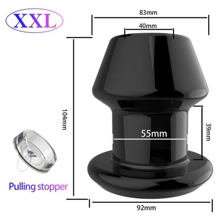 Plug Bouchon Anal Creux Dilatateur Tunnel Nettoyage Extension
