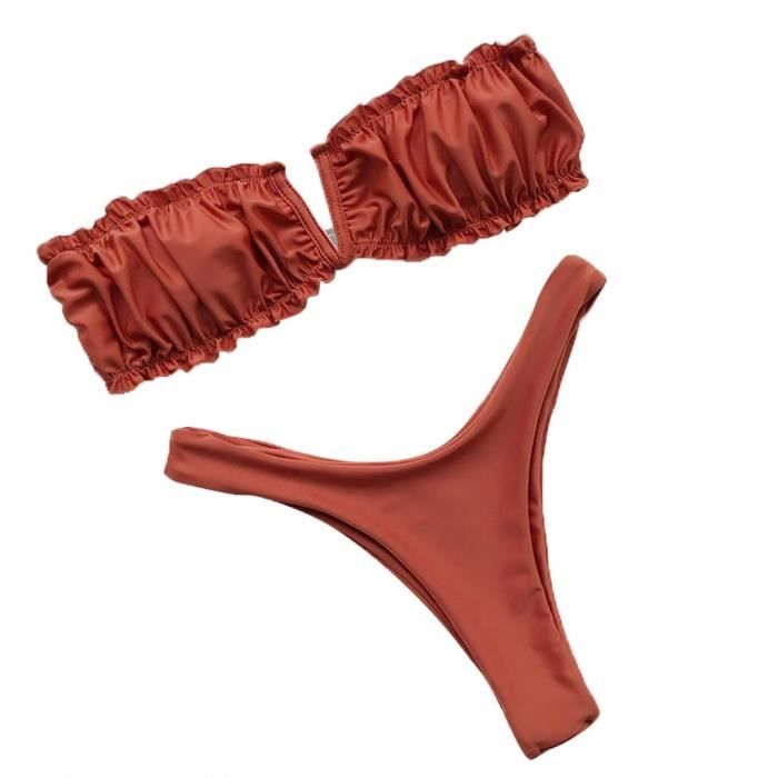 Maillot De Bain Maillot De Bain Noir Sexy Pour Femmes Bikini Bandeau Avec N Ud Papillon Micro