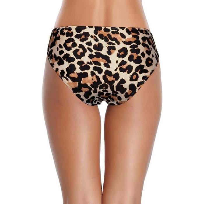 Bas De Maillot De Bain Menstruel Femme Bikini Mid Waisted Triangle
