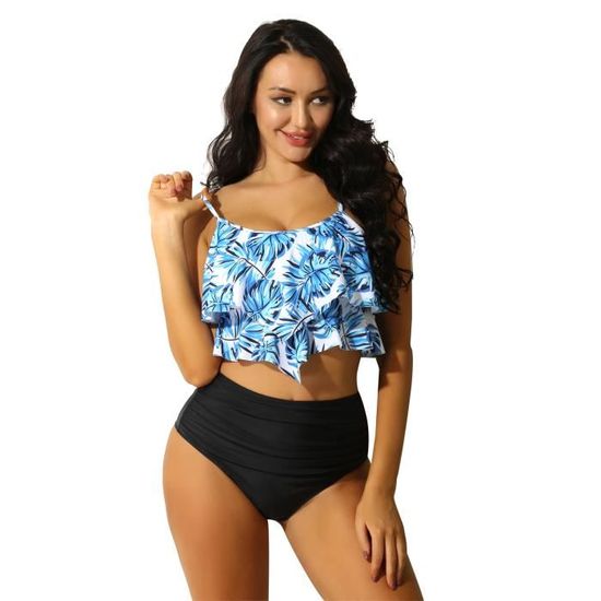 Iiniim Maillot De Bain Pi Ces Femme Sexy Bikini Volants Bain De
