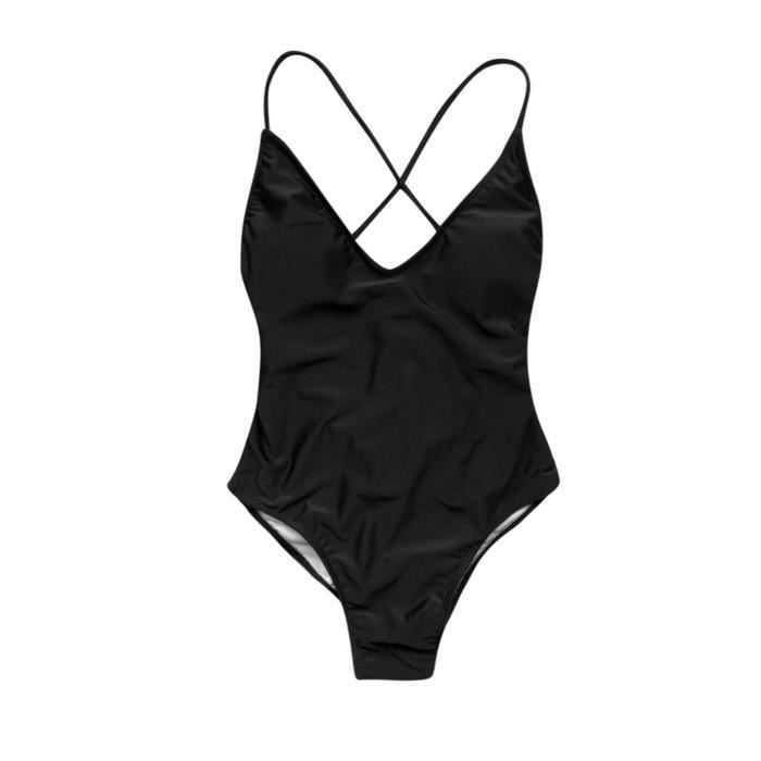 Maillot De Bain Une Pi Ce Femmes Sexy Solid Push Up High Cut Lace Up Halter Bikini Set Maillots