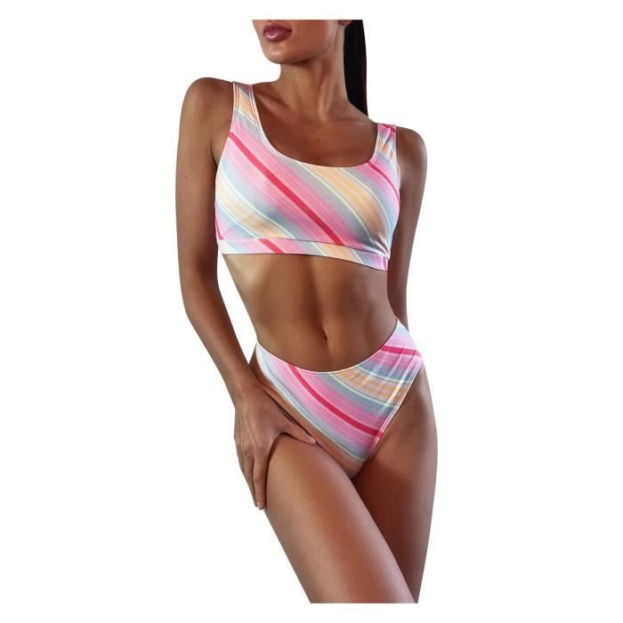 Maillot De Bain Ensemble Bikini En Dentelle Solide Femmes Push Up Maillots Zxx Pkm