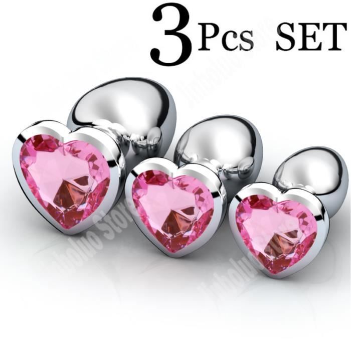 Stimulateur Plug Chapelet Pink Plug Anal En Acier Inoxydable