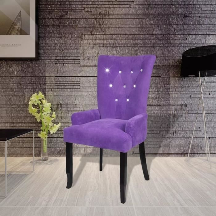 Fauteuil Violet Velours -PAI