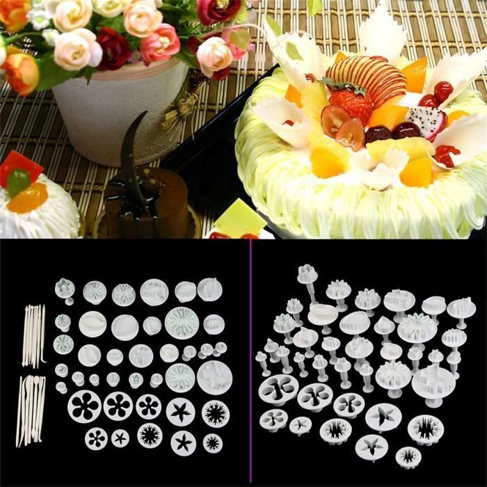 Lot de 53 Emporte-Pièces pour Décoration de Gâteau Fondant Biscuit Cookie Pâtisserie