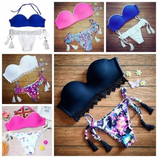 Sexy Femme Bikini Bra Perle Maillot Push Up Bai Achat Vente Sexy