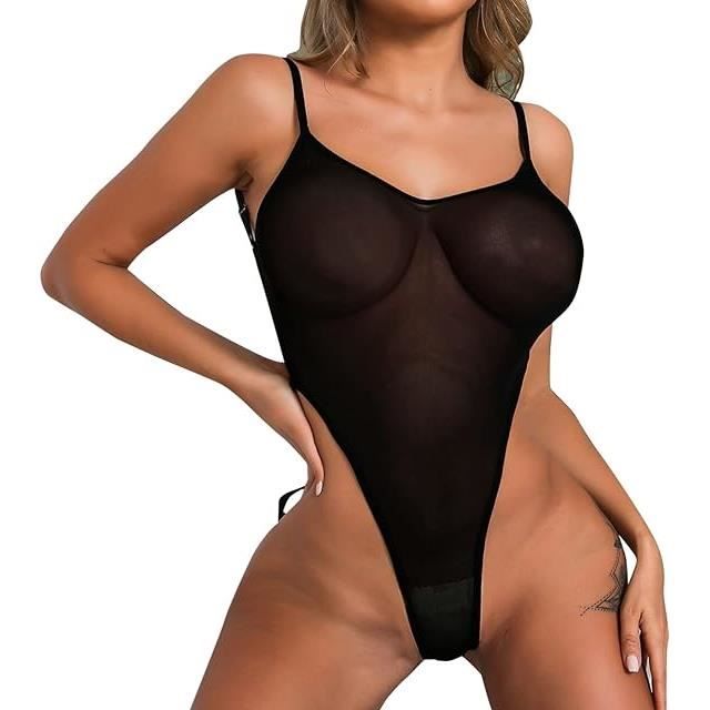 Lingerie Sexy Femme Body Dos Nu En Dentelle Dentelle Tenue Ouverte