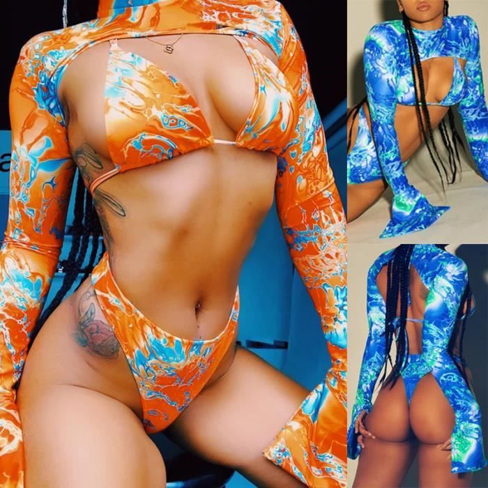 Maillot De Bain Femmes Sexy Maillot De Bain Imprim Teint Bikini