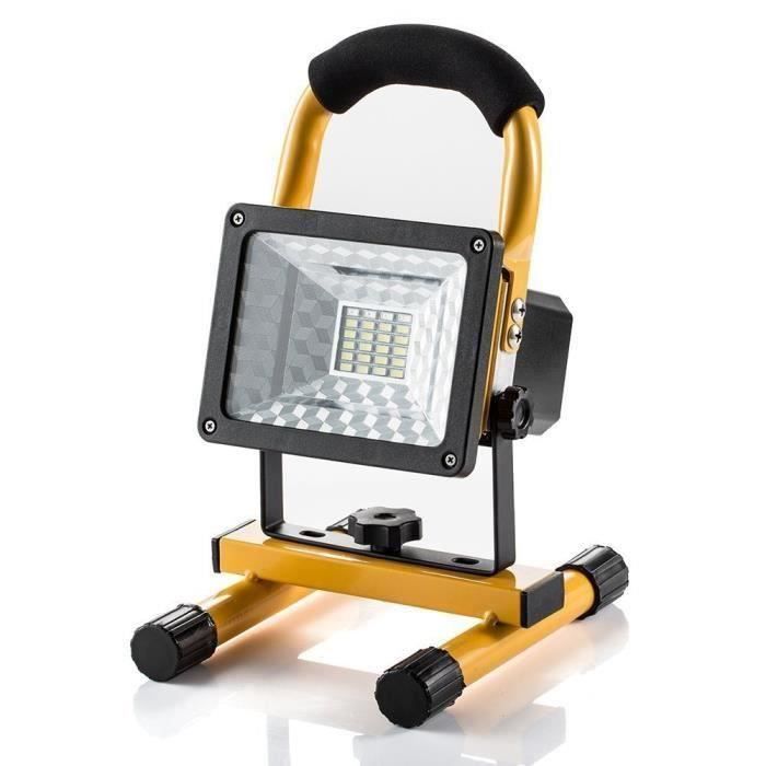 Projecteur Led Rechargeable Super Lumineuse 30W Floodlight, Torche Lampe 7 Heure Work Light Sans Fil Portable Pour Chantier Garage