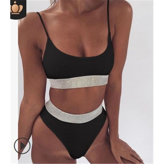 MAILLOT DE BAIN Bikini Sexy à paillettes et cristaux pour femmes