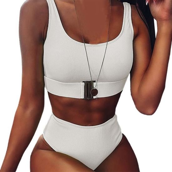 Maillot De Bain Pcs Set Split Bikini Boucle Nervouill E Sexy Backless