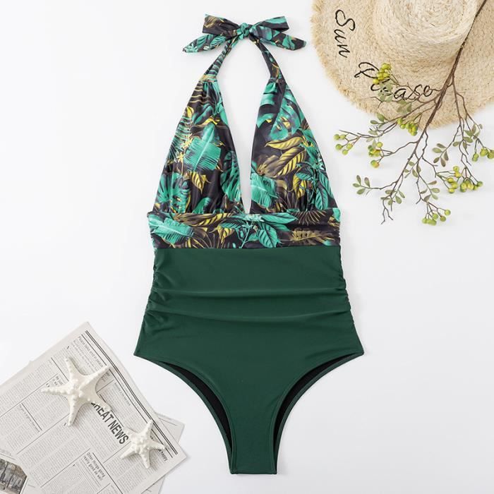 Nouveau maillot de bain femme sexy dos nu une pièce Bikini bloc de