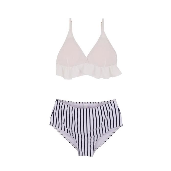 Maillot De Bain Bikini Fendu Imprim Floral Sexy Hji Whm