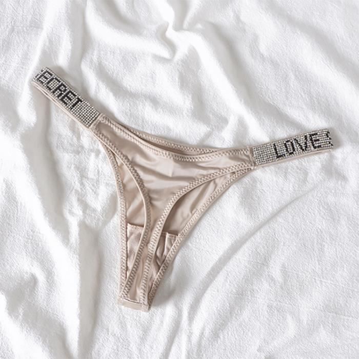 V Tements Lingerie Ptalk E Crystal String Pour Femme Sous V Tements