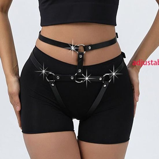 Jambe Ajustable Sfp Body Bondage Lingerie En Cuir Pour Femme