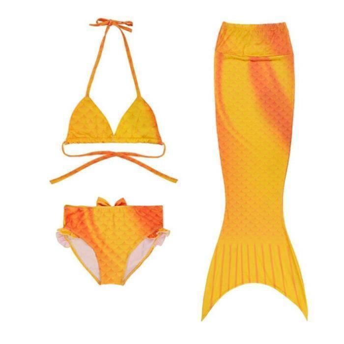 MAILLOT DE BAIN FEMME Bikini coquillage pour enfants jaune ONE Jaune Cdiscount Prêt à Porter