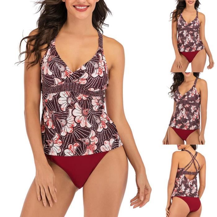 Maillot De Bain Femme Bikini Split Maillot De Bain Pushups Soutien
