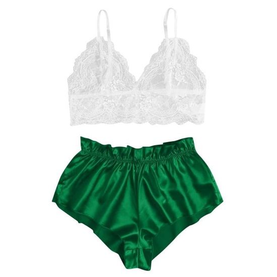 Ensemble Brassiere Et Shorty Nouvelle Lingerie Sexy En Dentelle En Soie