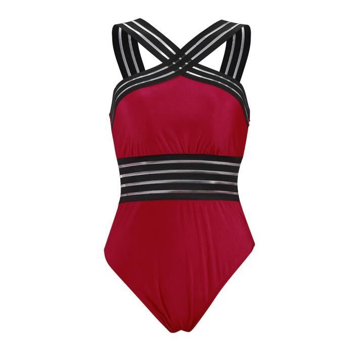 Maillot De Bain De Plage Bikini Triangle Rouge Rouge Cdiscount Pr T Porter