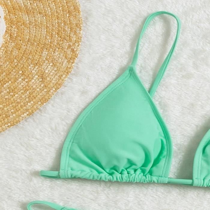 Femmes Br Silien String Micro Bikini Maillots Bain Cristal Maillot Bain