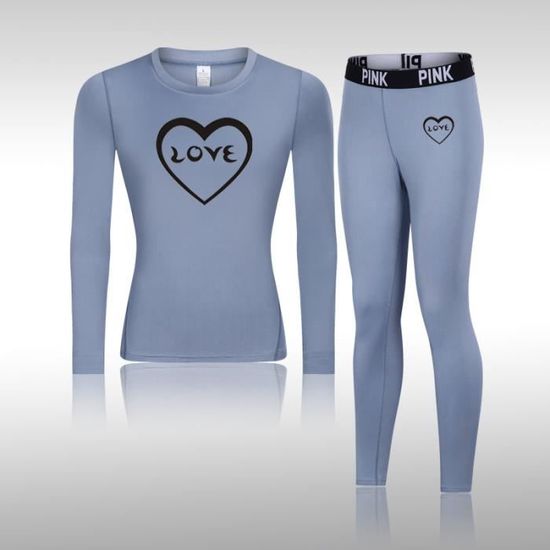 Ensemble de lingerie Combinaison thermique à Compression pour femme