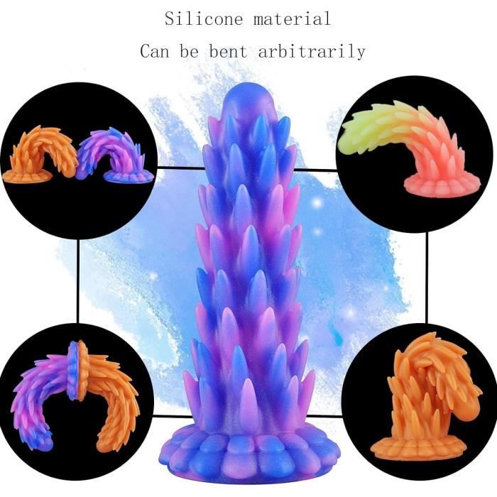 Anal Plug Godes Lumineux En Silicone Souple Avec Forte Ventouse