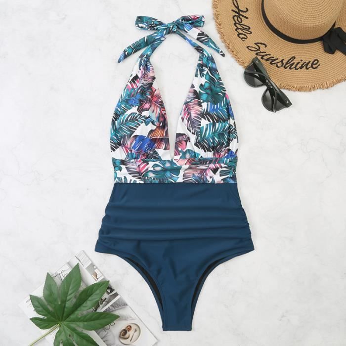 Nouveau Maillot De Bain Femme Sexy Dos Nu Une Pi Ce Bikini Bloc De