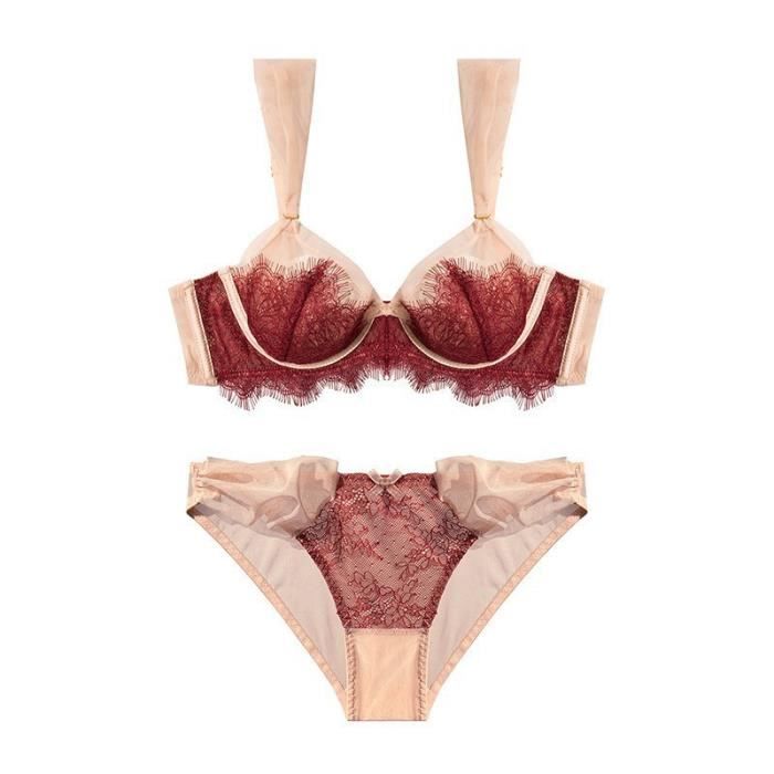 Ensemble Lingerie Femme Anti Affaissement Respirant A Mode Dentelle