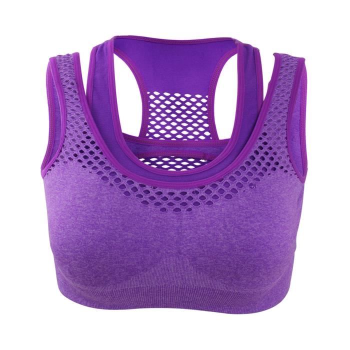 Sasaquoy Brassiere Lingerie Femmes Sexy Wire Free Mesh Sport Sous