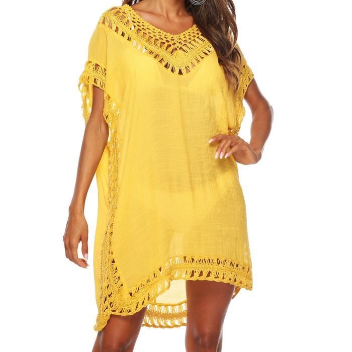 Bloomer Cache Couche Bikini Cover Up Hollow Out Crochet Dames Tunique