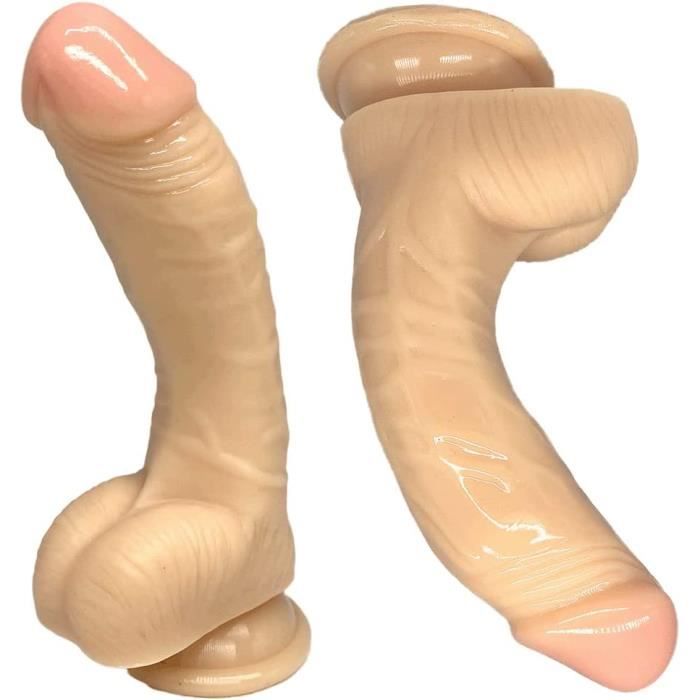 WEYE Gode Réaliste pour Femme avec Ventouse Plugs Anals Sex Toýs Vagin