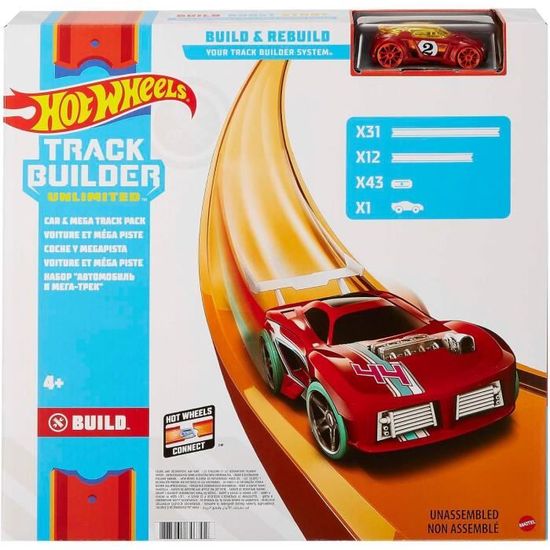 Hot Wheels V Hicule Et M Ga Piste Fourni Avec Une Petite Voiture De Course Jouet Pour Enfant